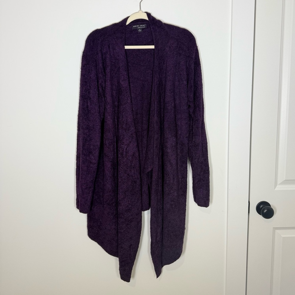 Barefoot Dreams CozyChic Lite Island Wrap Cardigan Purple 2X Plus Soft